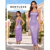 image:imageBeryLove Women Sequin Homecoming Midi Bodycon Cocktail Party Holiday DressLavender