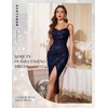image:imageBeryLove Women Sequin Homecoming Midi Bodycon Cocktail Party Holiday DressNavy