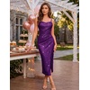 image:imageBeryLove Women Sequin Homecoming Midi Bodycon Cocktail Party Holiday DressPurple
