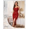 image:imageBeryLove Women Sequin Homecoming Midi Bodycon Cocktail Party Holiday DressRed