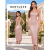 image:imageBeryLove Women Sequin Homecoming Midi Bodycon Cocktail Party Holiday DressRose Gold