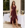 image:imageBeryLove Women Sequin Homecoming V Neck High Low Midi Cocktail Prom DressBurgundy