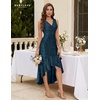 image:imageBeryLove Women Sequin Homecoming V Neck High Low Midi Cocktail Prom DressDarkblue