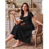 image:imageBeryLove Women Vintage Tea Party Short Sleeve Wedding Cocktail Church DressBlack