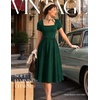image:imageBeryLove Women Vintage Tea Party Short Sleeve Wedding Cocktail Church DressDarkgreen