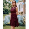 image:imageBeryLove Womens Boat Neck A Line Sleeveless Lace Formal Homecoming DressBurgundy