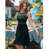 image:imageBeryLove Womens Boat Neck A Line Sleeveless Lace Formal Homecoming DressDarkgreen
