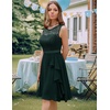 image:imageBeryLove Womens Boat Neck A Line Sleeveless Lace Formal Homecoming DressDarkgreen