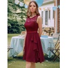 image:imageBeryLove Womens Boat Neck A Line Sleeveless Lace Formal Homecoming DressDarkred