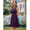 image:imageBeryLove Womens Boat Neck A Line Sleeveless Lace Formal Homecoming DressGrape