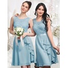 image:imageBeryLove Womens Boat Neck A Line Sleeveless Lace Formal Homecoming DressLight Blue