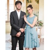 image:imageBeryLove Womens Boat Neck A Line Sleeveless Lace Formal Homecoming DressLight Blue