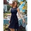 image:imageBeryLove Womens Boat Neck A Line Sleeveless Lace Formal Homecoming DressNavy