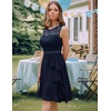 image:imageBeryLove Womens Boat Neck A Line Sleeveless Lace Formal Homecoming DressNavy