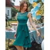image:imageBeryLove Womens Boat Neck A Line Sleeveless Lace Formal Homecoming DressPeacockgreen