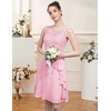 image:imageBeryLove Womens Boat Neck A Line Sleeveless Lace Formal Homecoming DressPink