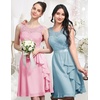 image:imageBeryLove Womens Boat Neck A Line Sleeveless Lace Formal Homecoming DressPink
