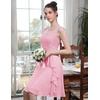 image:imageBeryLove Womens Boat Neck A Line Sleeveless Lace Formal Homecoming DressPink