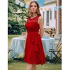 image:imageBeryLove Womens Boat Neck A Line Sleeveless Lace Formal Homecoming DressRed