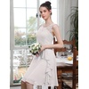 image:imageBeryLove Womens Boat Neck A Line Sleeveless Lace Formal Homecoming DressWhite