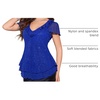 image:imageBeryLove Womens Sparkly Ruffle Sleeve Dressy Evening Sequin Party TopRoyal Blue