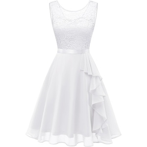 image:imageBeryLove Womens Boat Neck A Line Sleeveless Lace Formal Homecoming DressWhite