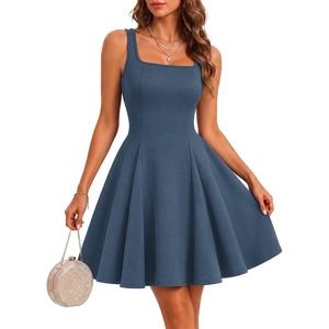 image:imageBeryLove Womens Square Neck A Line Homecoming Cocktail Wedding Mini Dress