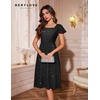 image:imageBeryLove Prom Dress for Teens Sequin Formal Party Dress Flutter Short Sleeve Wedding Cocktail Evening DressBlack