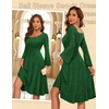 image:imageBeryLove Prom Dress for Teens Sequin Formal Party Dress Flutter Short Sleeve Wedding Cocktail Evening DressLong Sleeve Darkgreen