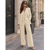 image:imageBeryLove 2 Piece Sets for Women Linen Vest Wide Leg Pants Business OutfitsBeige