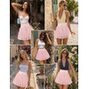 image:imageBeryLove Womens Trendy Y2K Mini Skirt Pleated Ruffle Mesh Flowy Short SkirtPink
