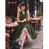 image:imageBeryLove Vintage 1950s Midi Cocktail Dresses for Women Wedding Guest ClassyArmy Green