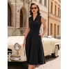 image:imageBeryLove Vintage 1950s Midi Cocktail Dresses for Women Wedding Guest ClassyBlack