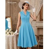image:imageBeryLove Vintage 1950s Midi Cocktail Dresses for Women Wedding Guest ClassyBlue