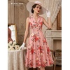 image:imageBeryLove Vintage 1950s Midi Cocktail Dresses for Women Wedding Guest ClassyBlush Flower
