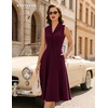 image:imageBeryLove Vintage 1950s Midi Cocktail Dresses for Women Wedding Guest ClassyBurgundy