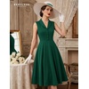 image:imageBeryLove Vintage 1950s Midi Cocktail Dresses for Women Wedding Guest ClassyDark Green
