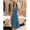 image:imageBeryLove Vintage 1950s Midi Cocktail Dresses for Women Wedding Guest ClassyGrey Blue