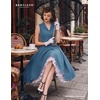 image:imageBeryLove Vintage 1950s Midi Cocktail Dresses for Women Wedding Guest ClassyGrey Blue