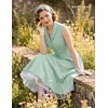 image:imageBeryLove Vintage 1950s Midi Cocktail Dresses for Women Wedding Guest ClassyLight Green