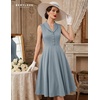 image:imageBeryLove Vintage 1950s Midi Cocktail Dresses for Women Wedding Guest ClassyLight Grey