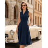 image:imageBeryLove Vintage 1950s Midi Cocktail Dresses for Women Wedding Guest ClassyNavy