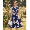 image:imageBeryLove Vintage 1950s Midi Cocktail Dresses for Women Wedding Guest ClassyNavy Blue Flower