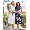 image:imageBeryLove Vintage 1950s Midi Cocktail Dresses for Women Wedding Guest ClassyNavy Blue Flower