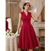 image:imageBeryLove Vintage 1950s Midi Cocktail Dresses for Women Wedding Guest ClassyRed