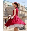 image:imageBeryLove Vintage 1950s Midi Cocktail Dresses for Women Wedding Guest ClassyRed