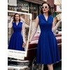 image:imageBeryLove Vintage 1950s Midi Cocktail Dresses for Women Wedding Guest ClassyRoyal Blue