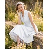 image:imageBeryLove Vintage 1950s Midi Cocktail Dresses for Women Wedding Guest ClassyWhite