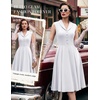 image:imageBeryLove Vintage 1950s Midi Cocktail Dresses for Women Wedding Guest ClassyWhite