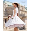 image:imageBeryLove Vintage 1950s Midi Cocktail Dresses for Women Wedding Guest ClassyWhite